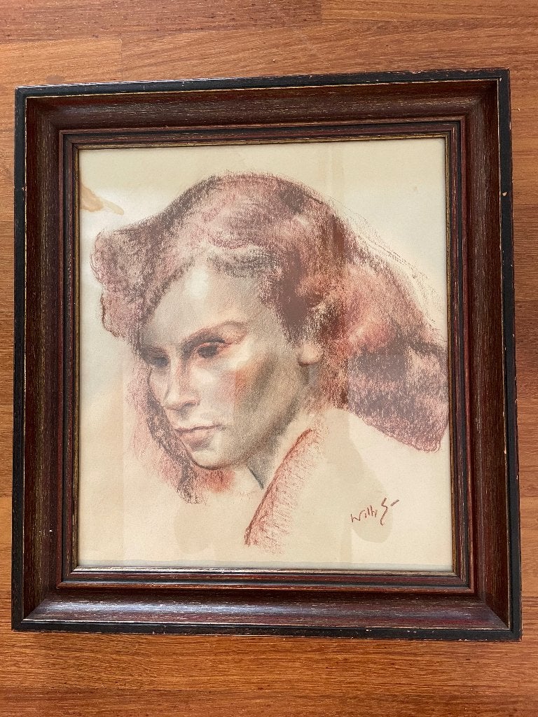 schilderij, Antiek en Kunst, Ophalen of Verzenden, Achter glas