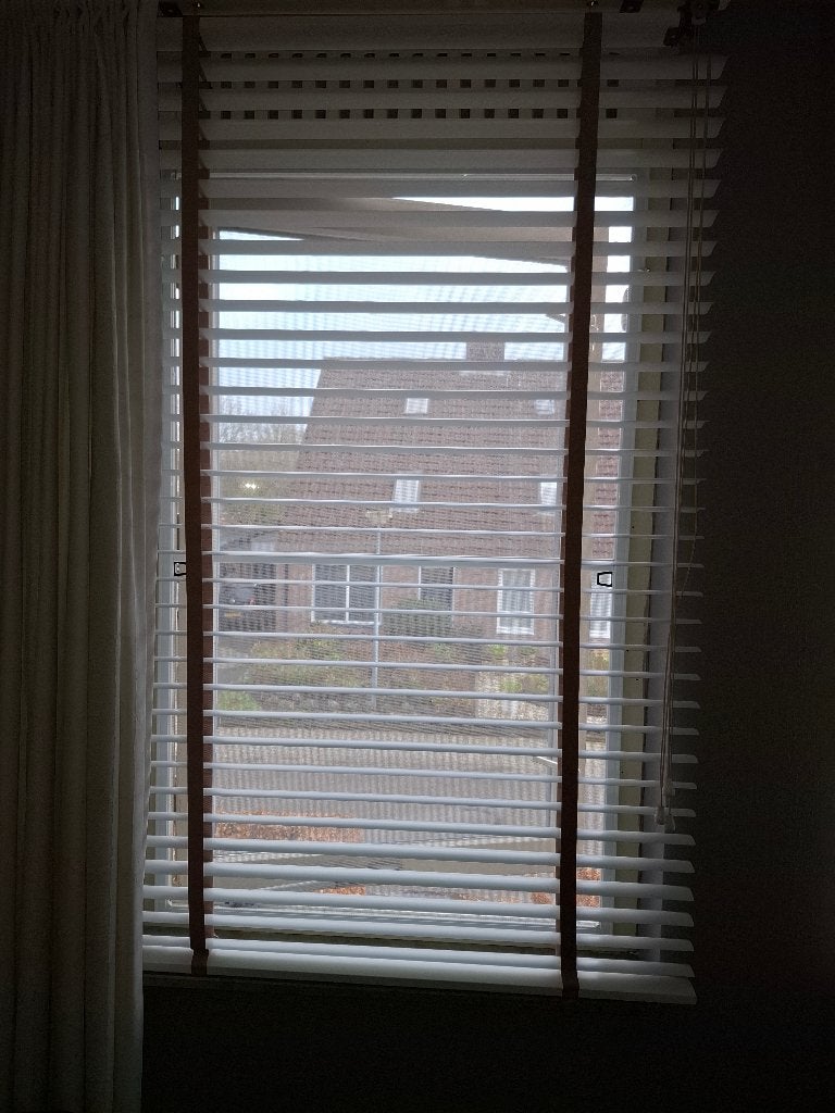 Brede Aluminium jaloezie gebroken wit, Ophalen, Gebruikt, Overige merken, Wit