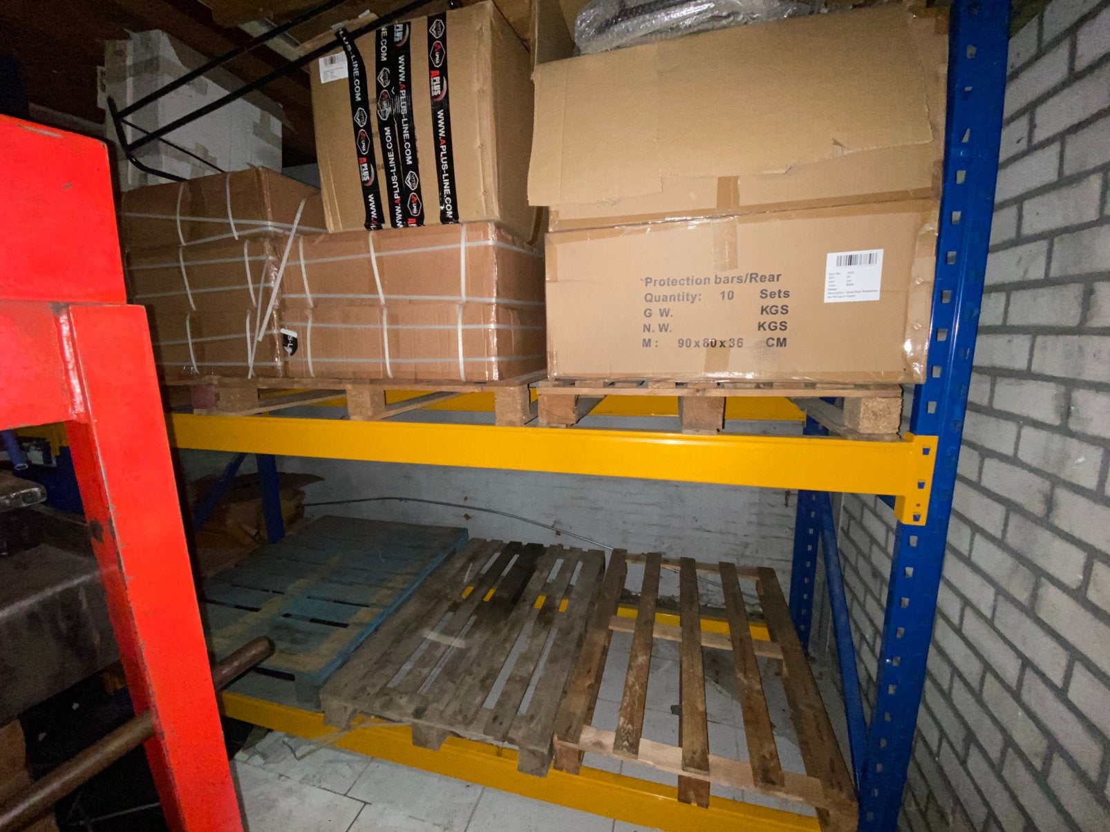 Stellingen staanders 250cm hoog liggers 270cm bij 12cm, Ophalen, Gebruikt