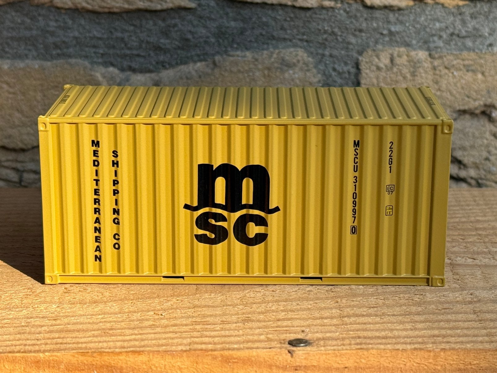 Tekno 20ft MSC container nieuw in doosje (eventueel 2x), Hobby en Vrije tijd, Modelauto's | 1:50, Ophalen of Verzenden, Nieuw