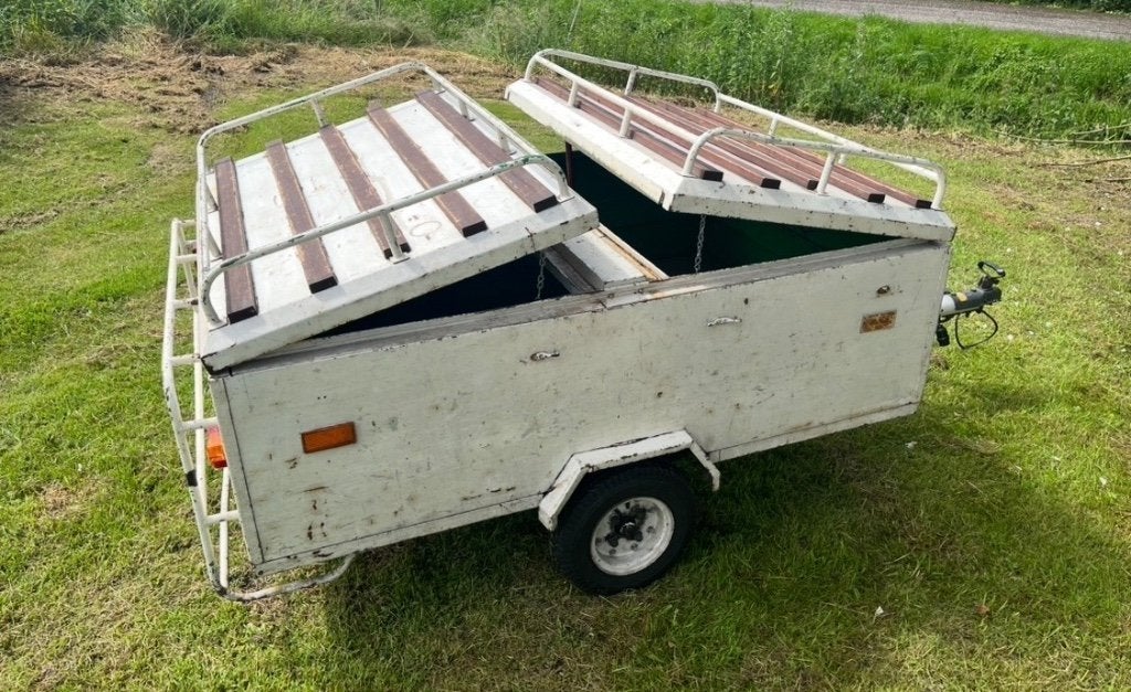Aanhangwagen verven of voor onderdelen, oldtimer vw Mercedes, Auto diversen, Ophalen, Gebruikt