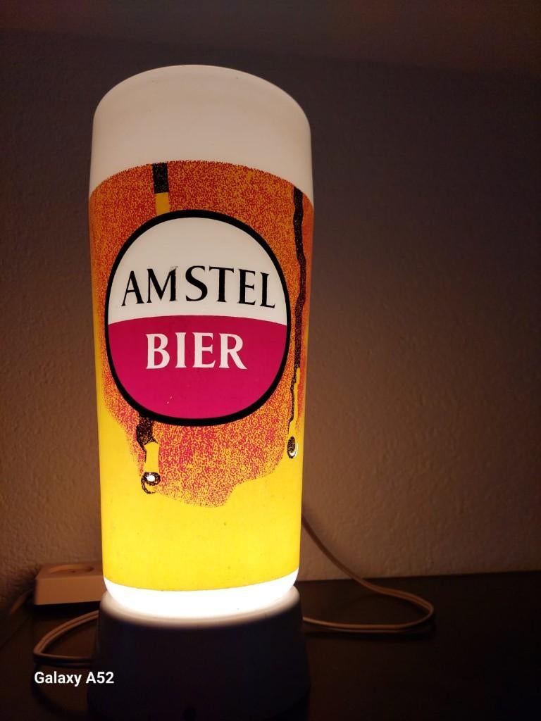Amstel bier lamp, Ophalen of Verzenden, Gebruikt, Glas of Glazen, Amstel