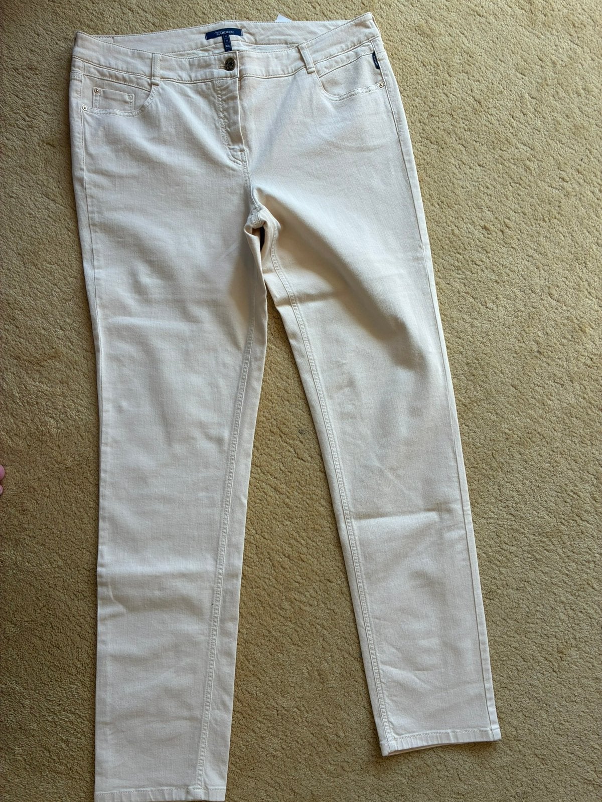 194 Nieuwe broek van Gardeur  Zuri in maat 46 licht geel, Verzenden, Geel, Maat 46/48 (XL) of groter, Nieuw