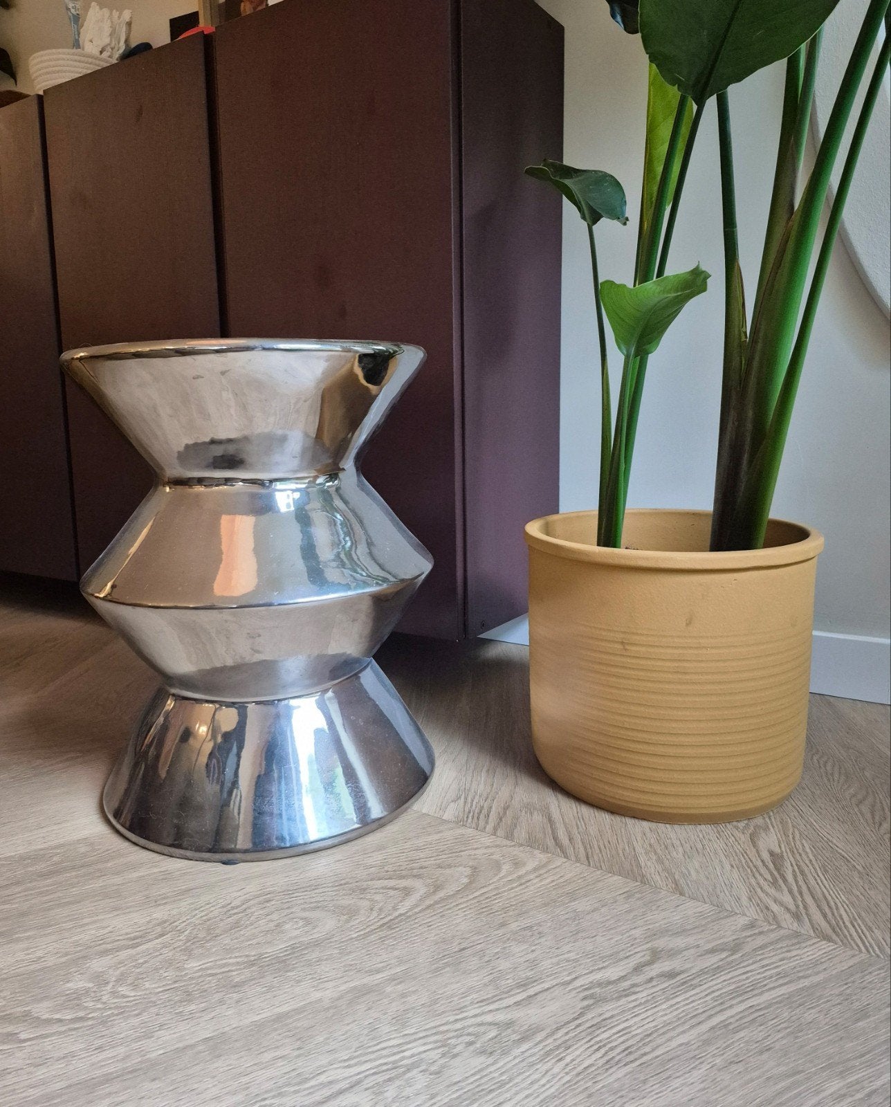 Chroom bijzettafel - 45 cm hoog, zo goed als nieuw, Huis en Inrichting, Ophalen, Zo goed als nieuw, Metaal of Aluminium, 45 tot 60 cm