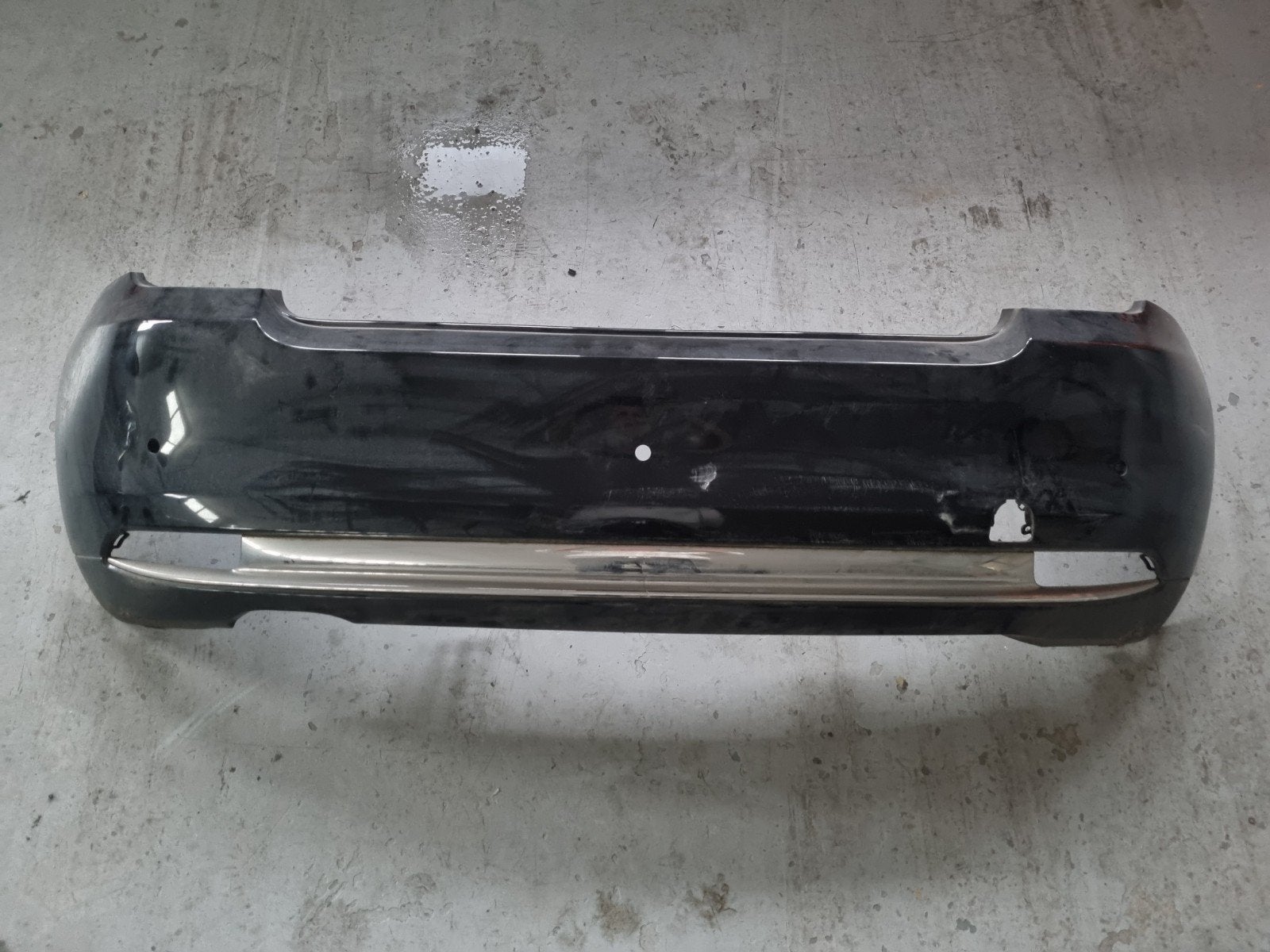 Achterbumper Fiat 500 met pdc voorbereiding, Ophalen
