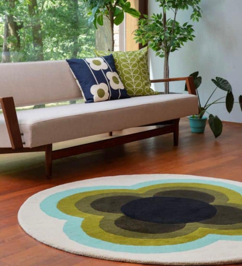 Brink en Campman tapijt Orla Kiely Sunflower Olive, Huis en Inrichting, Stoffering | Tapijten en Kleden, Ophalen, Nieuw, Rechthoekig