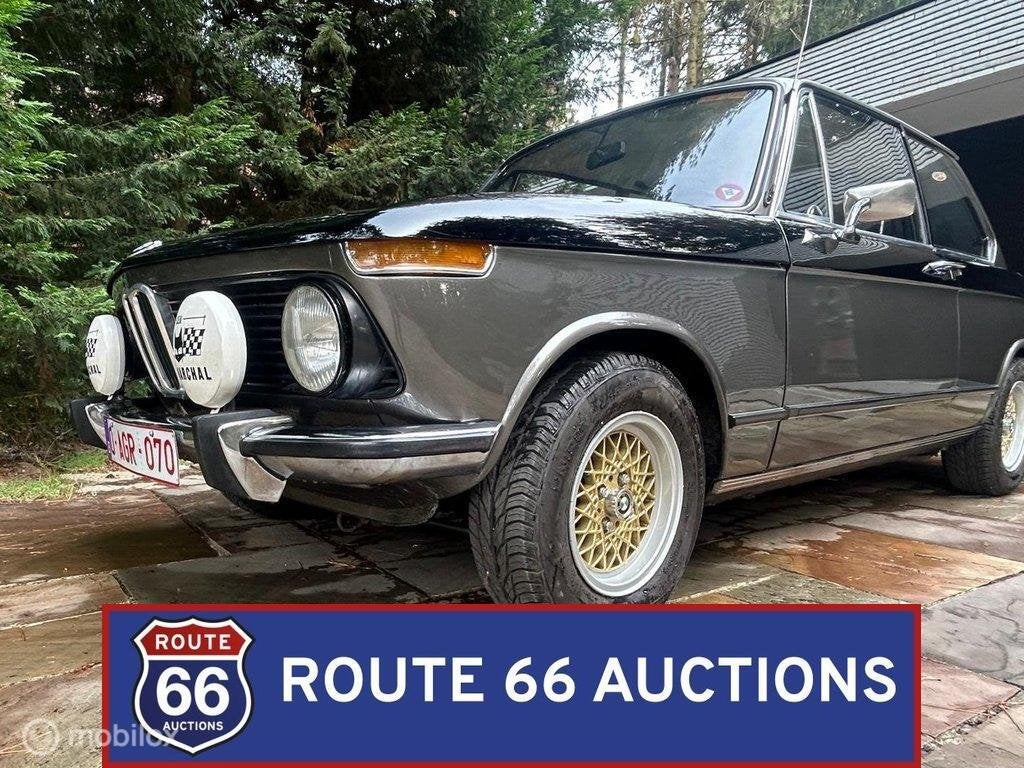 BMW 2002 Ti | 1975 | Route 66 Auctions, Auto's, Overige carrosserieën, Zwart, Bedrijf, Handgeschakeld