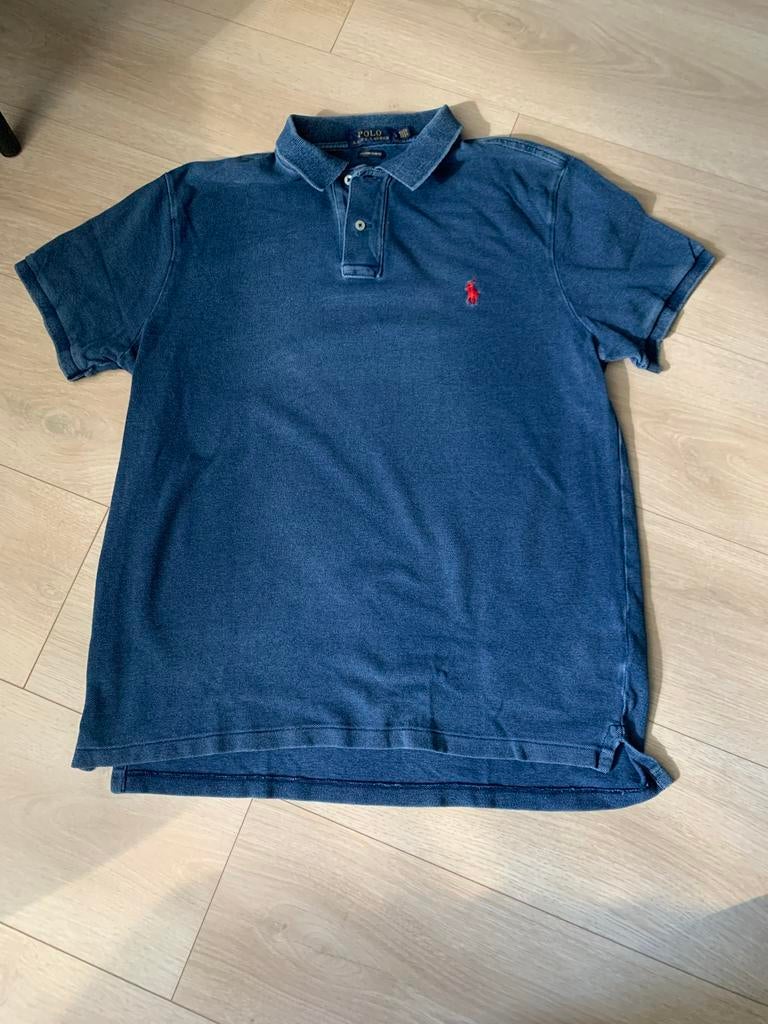 Ralph Lauren polo blauw, maat M, Ophalen of Verzenden, Gedragen, Maat 48/50 (M), Blauw