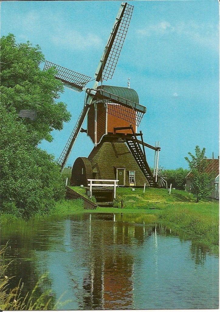 Ansichtkaart Oude Ade, De Vrouw Venner, poldermolen, Ophalen of Verzenden, 1980 tot heden, Ongelopen, Zuid-Holland