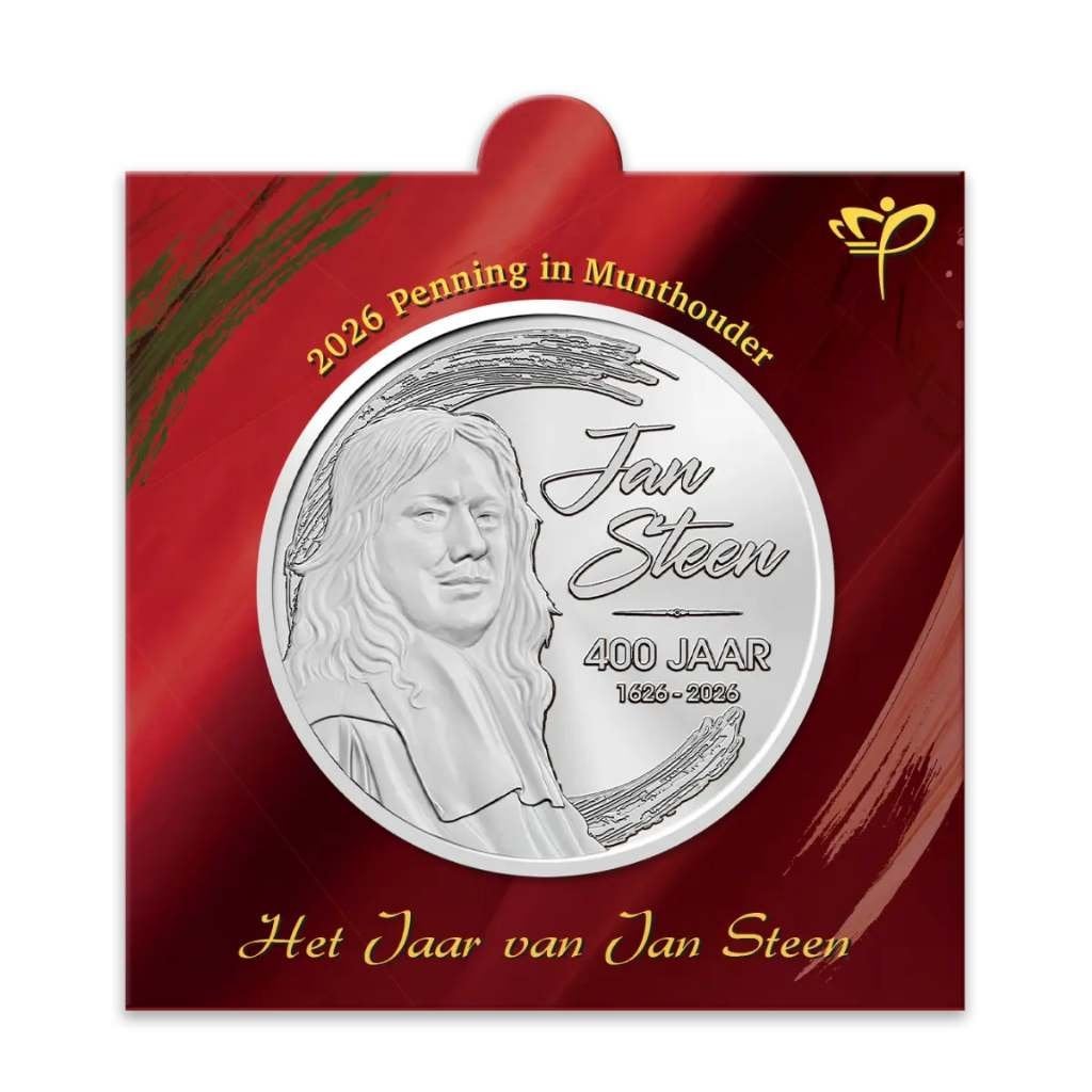 Nederland 2026 400 jaar Jan Steen in munthouder, Ophalen of Verzenden, Koningin Beatrix