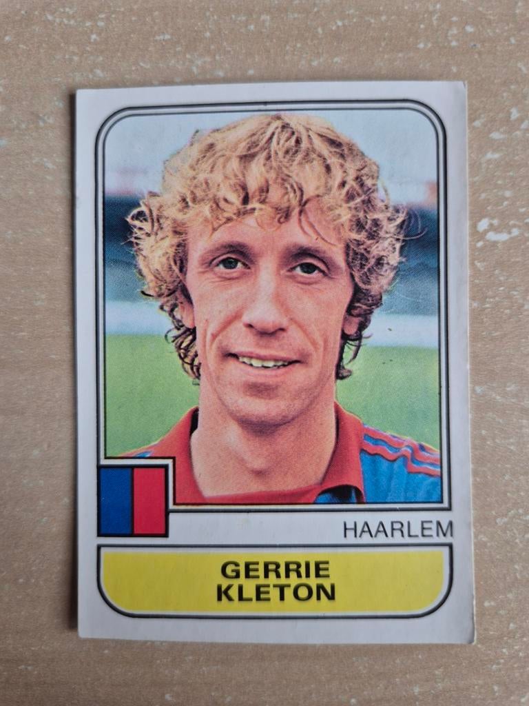 Panini Voetbal 82 Gerrie Kleton Haarlem, Ophalen of Verzenden, Zo goed als nieuw, Ajax, Poster, Plaatje of Sticker
