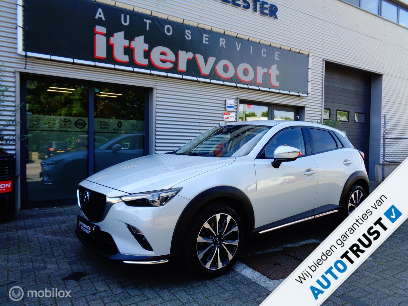 Mazda CX-3 2.0 SkyActiv-G 120 SkyLease GT, Auto's, Mazda, 1998 cc, 4 cilinders, Leder en Stof, Wit