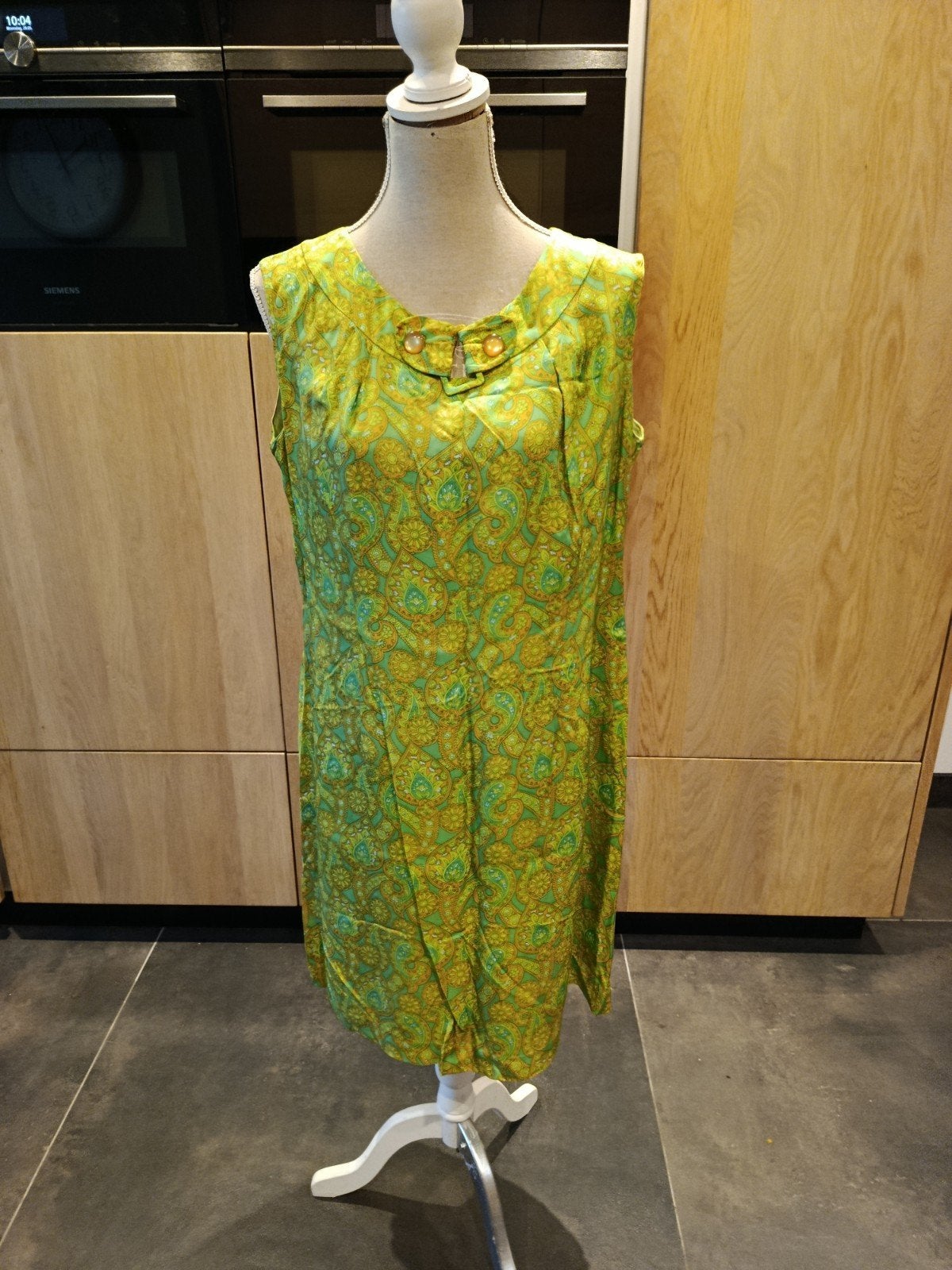 Vintage Fleur de Paris jurk maat 46, Maat 46/48 (XL) of groter, Ophalen of Verzenden, Zo goed als nieuw, Knielengte