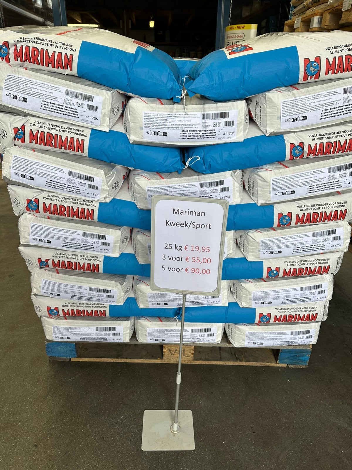 Mariman duivenvoer 25 kg , 5 zakken, Dieren en Toebehoren, Ophalen, Vogel