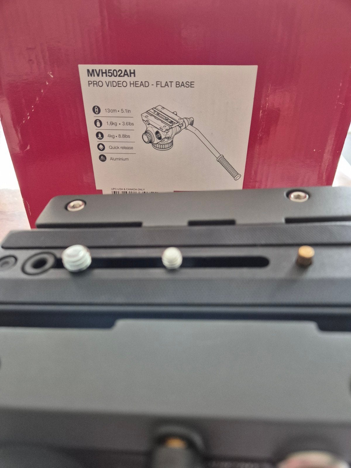 Manfrotto 502AH Pro Video Head flat base, Ophalen of Verzenden, Zo goed als nieuw, Overige typen