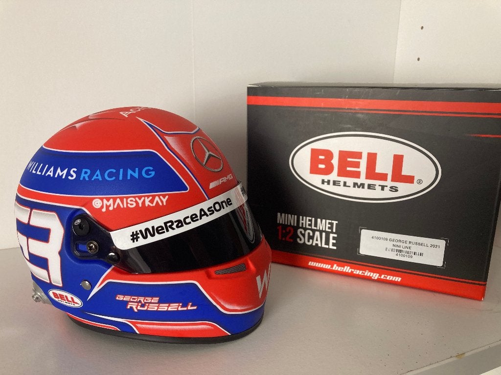 ✅ George Russell 1:2 helm 2021 Williams Racing F1 Bell, Ophalen of Verzenden, Nieuw, Formule 1