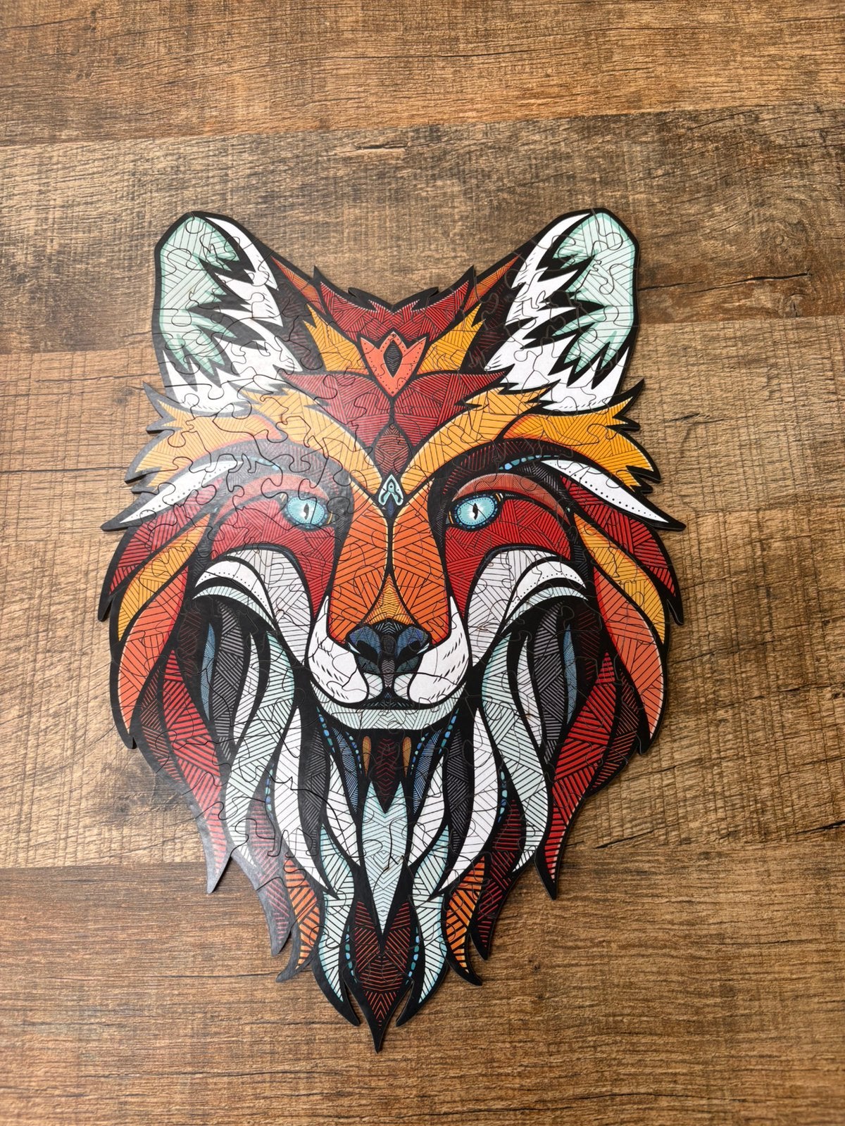 Mooie houten puzzel 141 stukjes vos, Ophalen of Verzenden, Minder dan 500 stukjes, Zo goed als nieuw