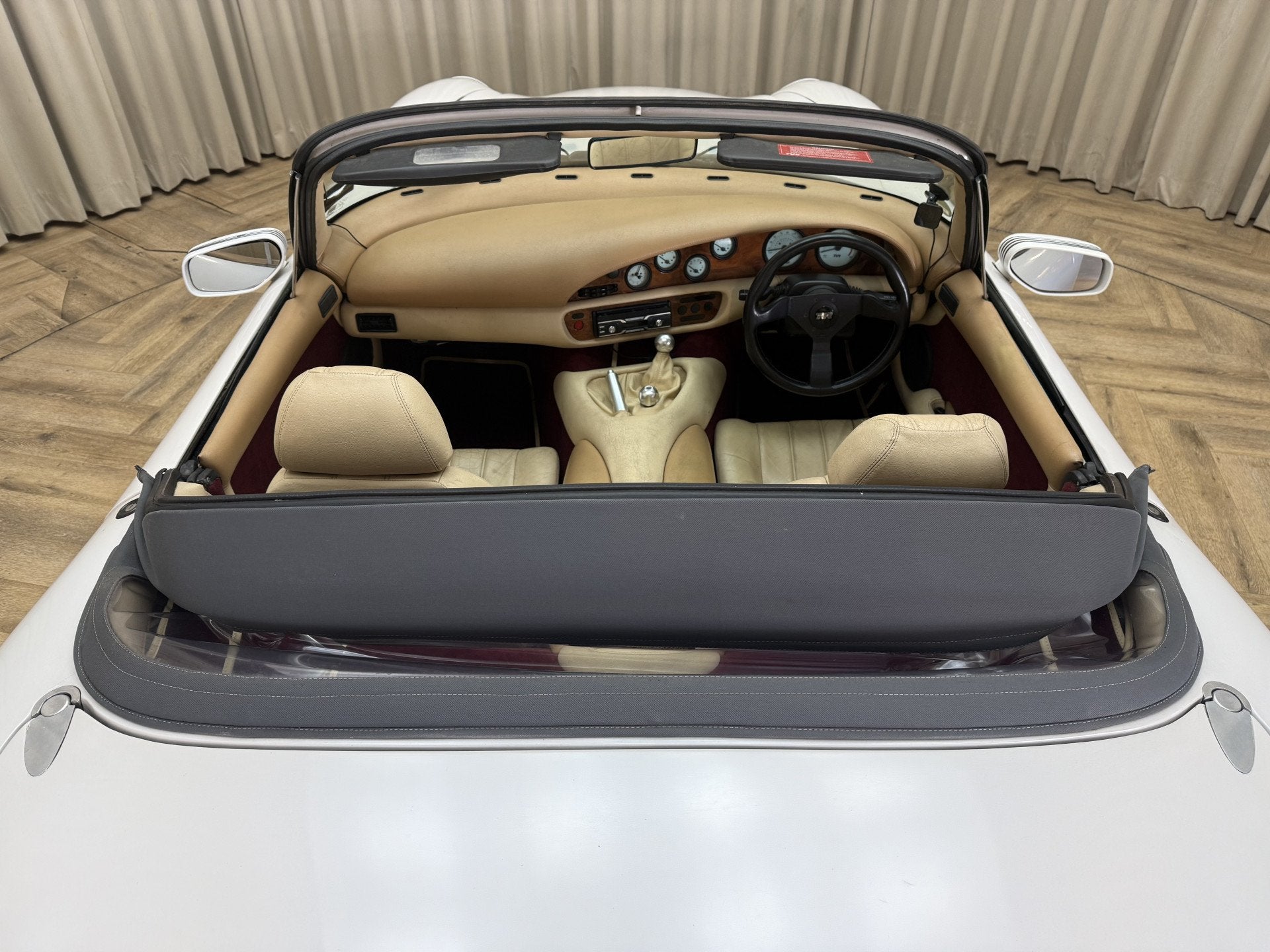 TVR Chimaera 4.0 Cabriolet V8 / 240 PK / Fully Documented /, Achterwielaandrijving, Lederen bekleding, Cabriolet, Wit