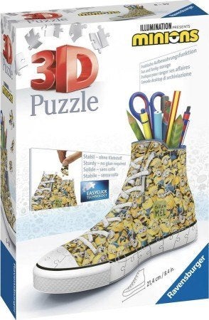 Ravensburger: 3D Puzzle: Minions Sneaker 108 stukjes, Ophalen of Verzenden, 500 t/m 1500 stukjes, Nieuw, Rubik's of 3D-puzzel