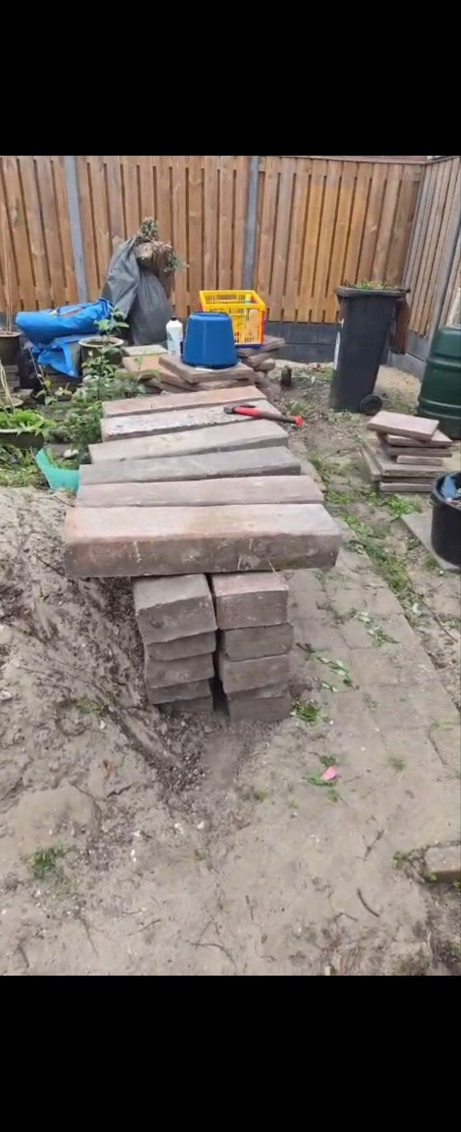 Gratis stenen bielzen 85x20x10 cm zelf ophalen, Tuin en Terras, Bielzen en Borders, Ophalen of Verzenden