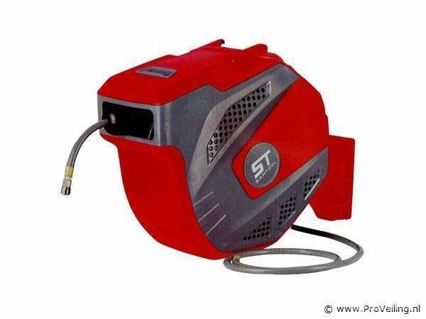 Online Veiling: Samtool 30+2 meter lucht haspel, Nieuw