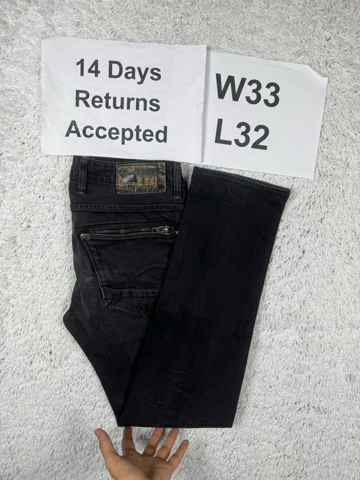 G-Star Attacc Straight Fit Jeans Zwart W33 L32 3191, Zwart, Ophalen of Verzenden, H, H