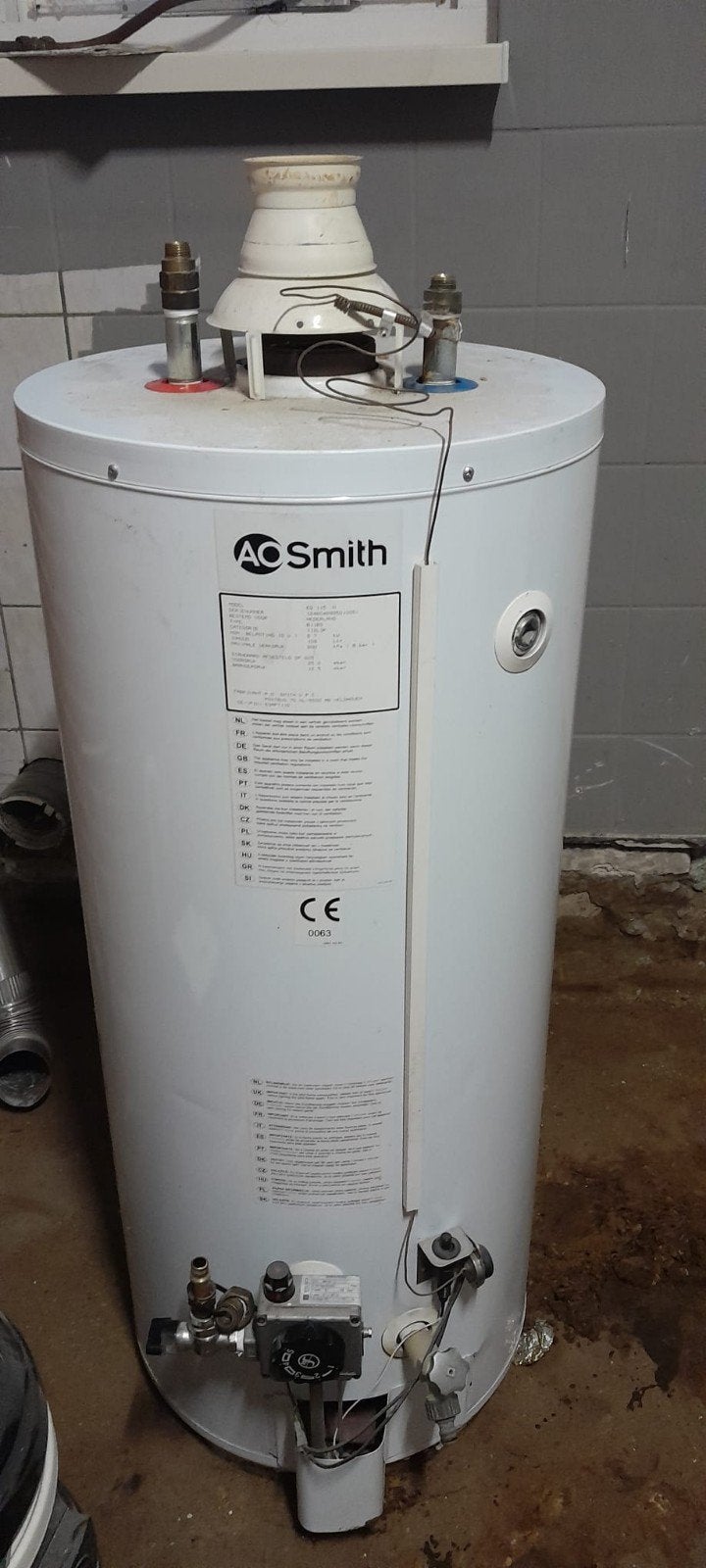AC Smith Boiler EQ 115 N - 109 liter, Ophalen, Gebruikt, Aardgas, 100 liter of meer