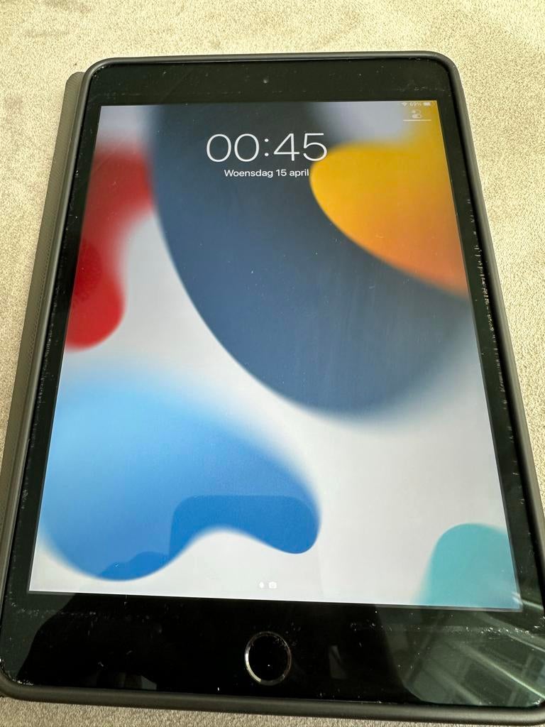 iPad Mini 4 128GB Grijs + nieuw hoesje, Ophalen, Gebruikt, 128 GB, Grijs