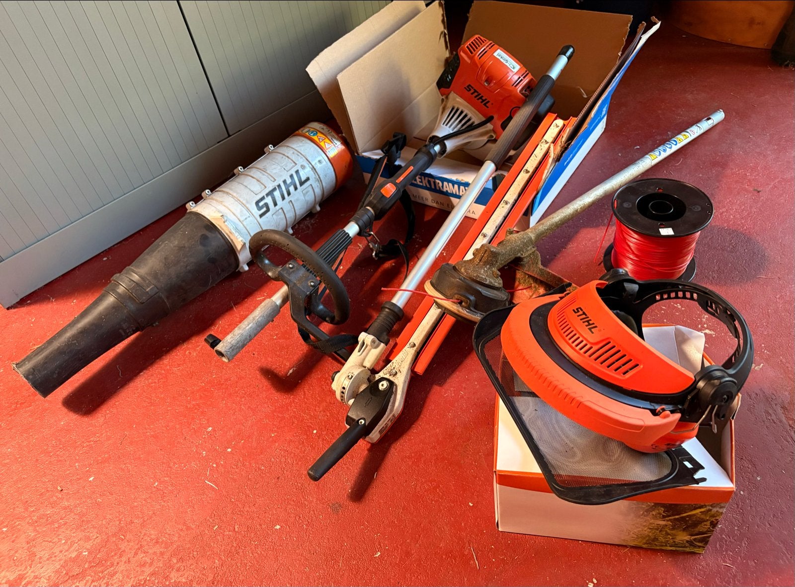 Stihl set basismachine, snoeischaar, bosmaaier, bladblazer, Ophalen, Gebruikt, Overige soorten