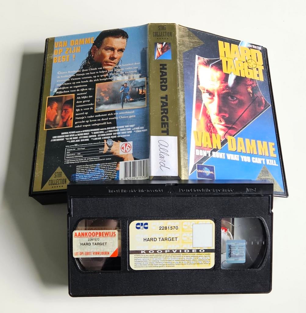 Hard Target (1993) VHS band - Actie met Van Damme, Cd's en Dvd's, VHS | Film, Vanaf 16 jaar, Ophalen of Verzenden, Zo goed als nieuw