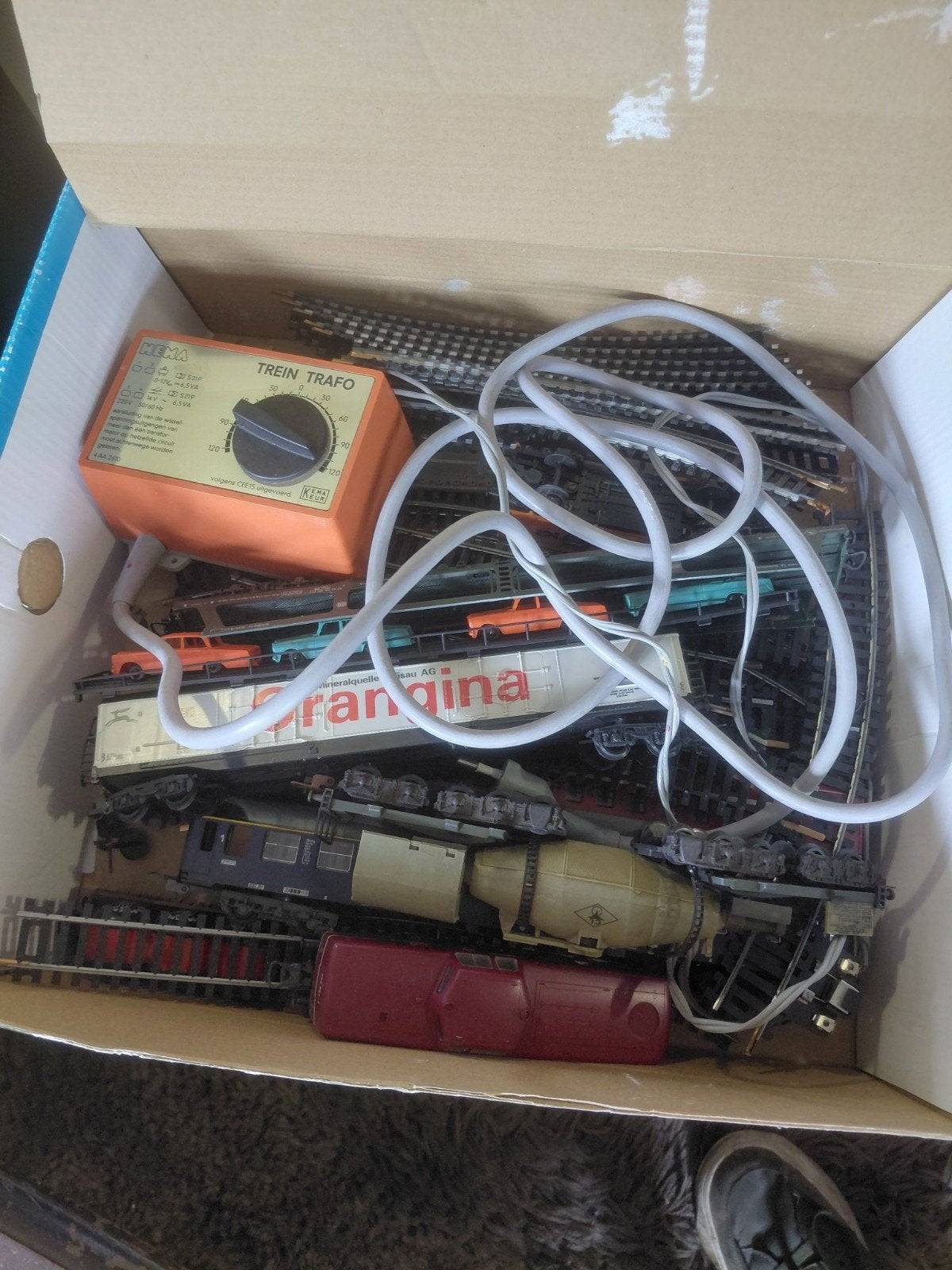 Elektrische trein set met trafo en rails, Overige merken, Wisselstroom, Ophalen of Verzenden, Analoog