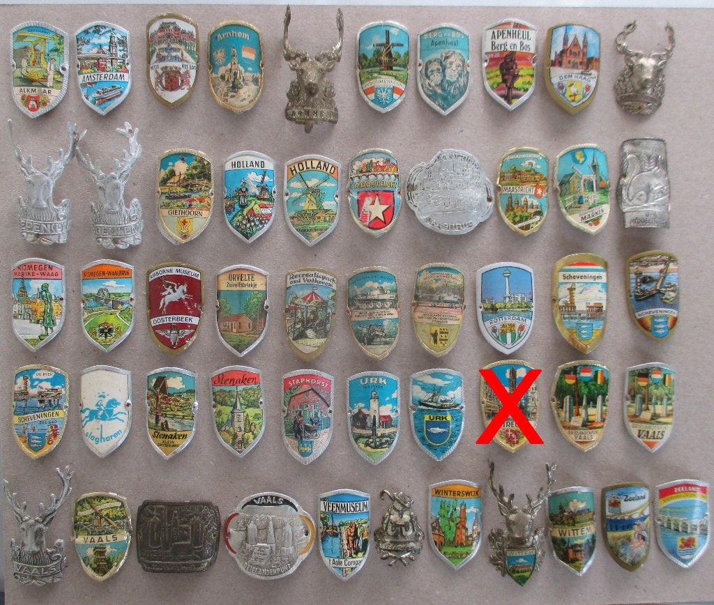Nederlandse Wandelstokplaatjes (Stocknägel) Holland., Ophalen of Verzenden, Gebruikt, Overige typen