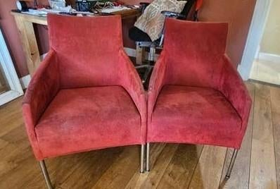 2 x Bert Plantagie design  fauteuils/ stoelen., Ophalen of Verzenden, Gebruikt, 75 tot 100 cm, 50 tot 75 cm