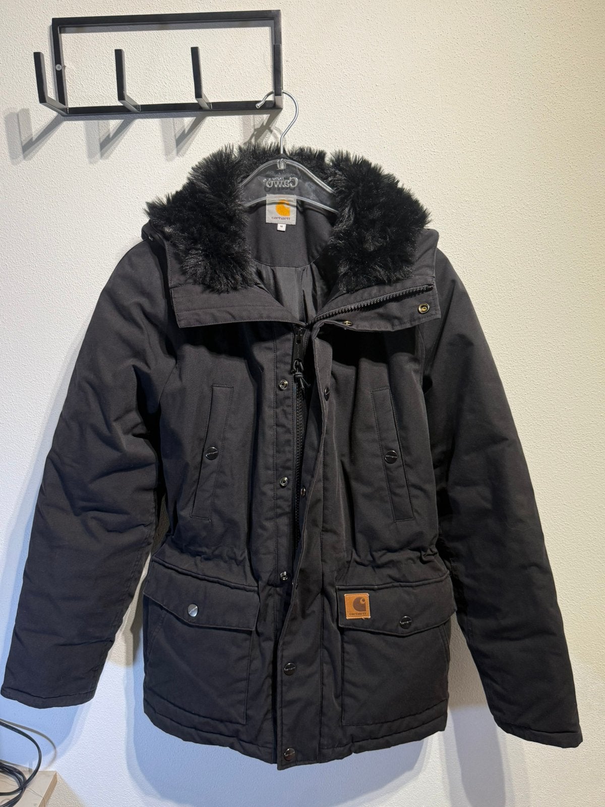 Carhartt Winterjas Maat M, Ophalen of Verzenden, Zo goed als nieuw, Maat 48/50 (M), Zwart