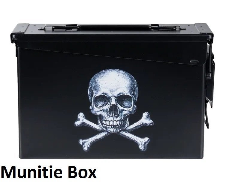 Munitie,Box,Metaal,Zwart,Skull,And,Bones, Verzenden, Overige soorten, Nederland, Overige typen