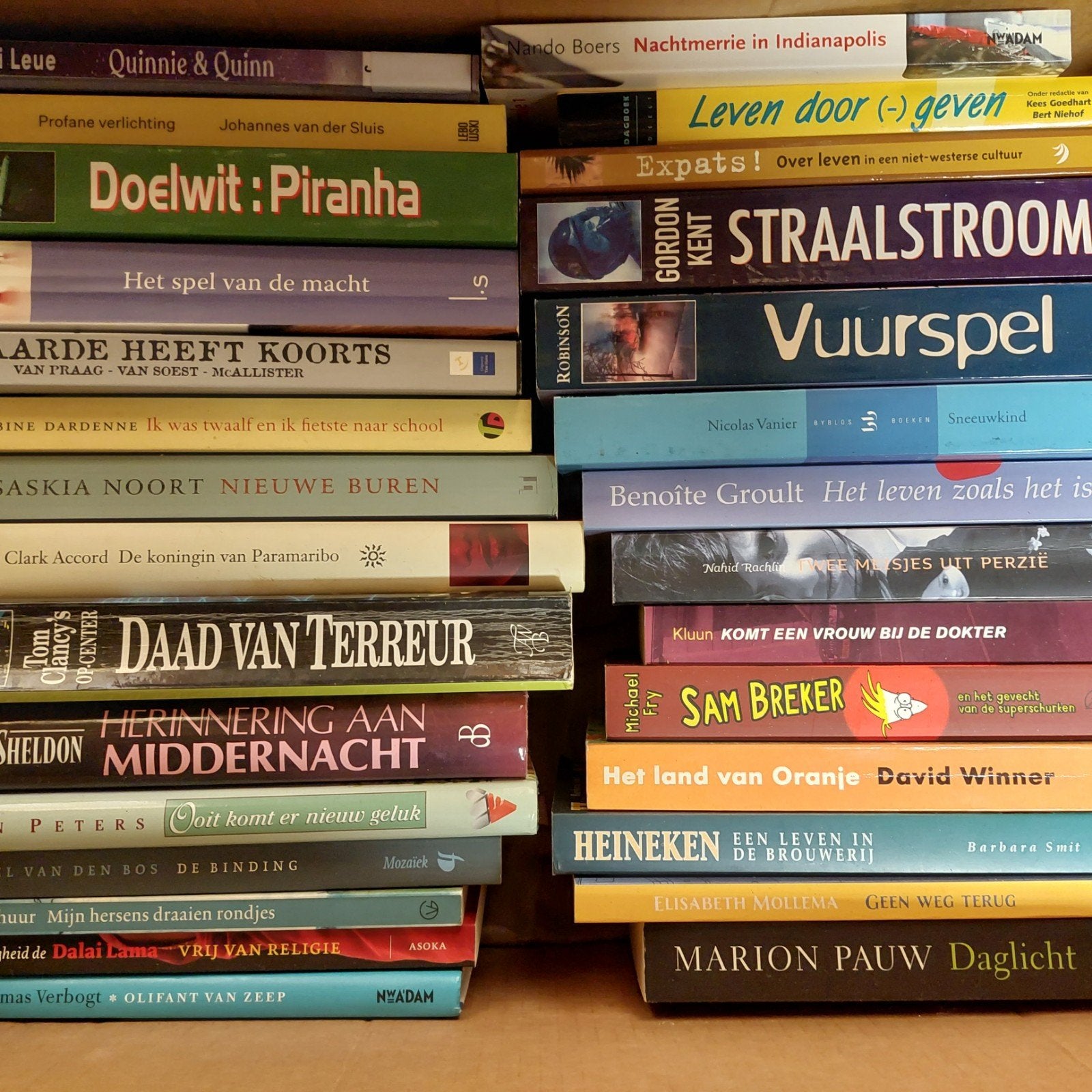 10 bananendozen boeken in 1 koop, Ophalen, Gelezen