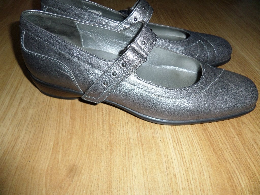 DUREA zilvergrijze schoenen/klittenbandsluiting m 8 Wijdte E, Durea, Overige typen, Ophalen of Verzenden, Zo goed als nieuw