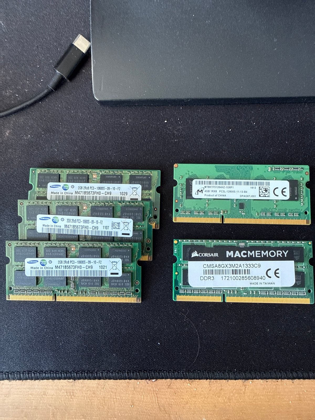 Partij DDR3 laptop RAM – 3x 2GB en 2x 4GB – 14GB, Computers en Software, Gebruikt, DDR3, Ophalen of Verzenden, Laptop