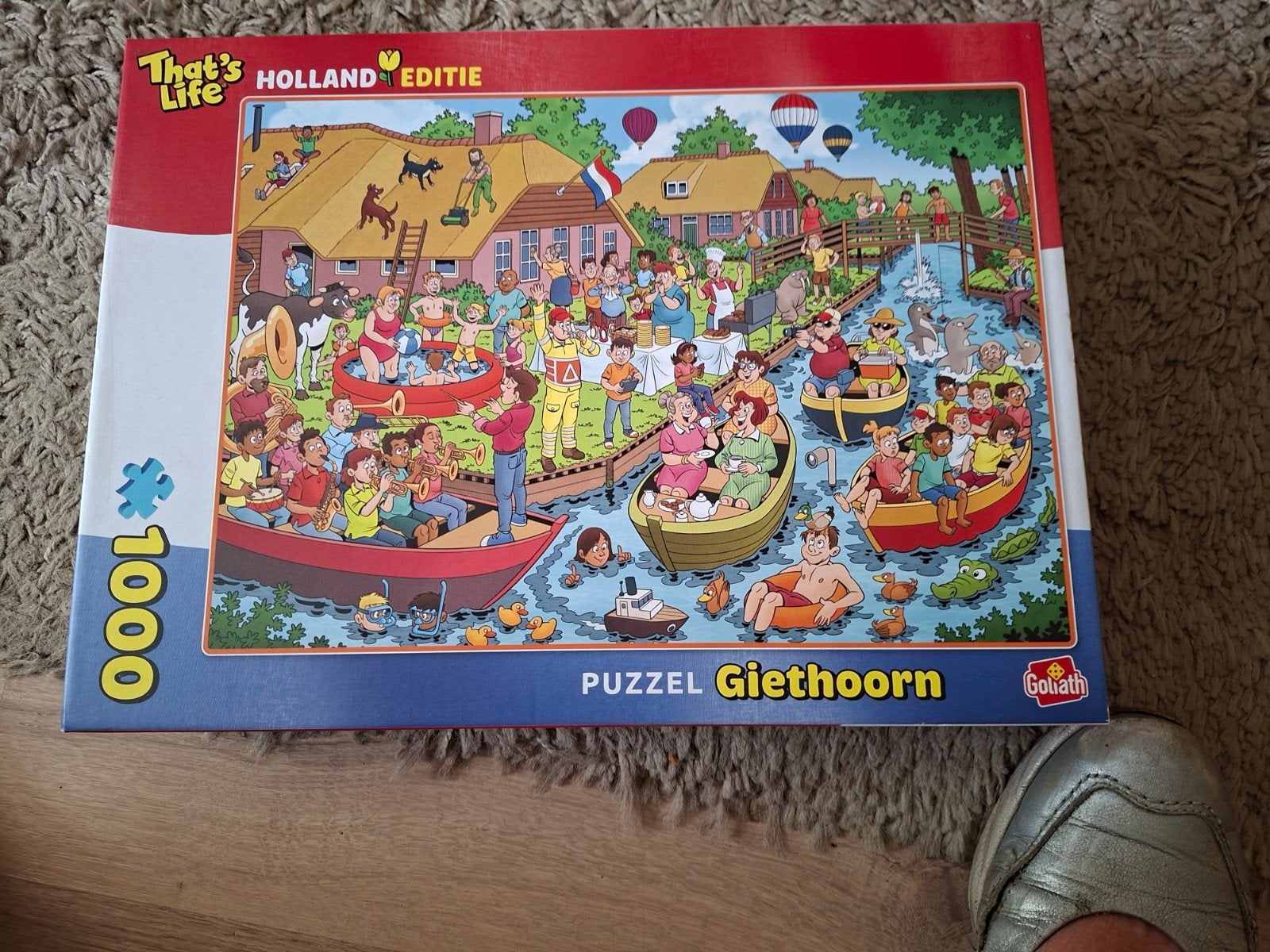 Thats life puzzel giethoorn 1000 st, Hobby en Vrije tijd, Denksport en Puzzels, Ophalen, 500 t/m 1500 stukjes