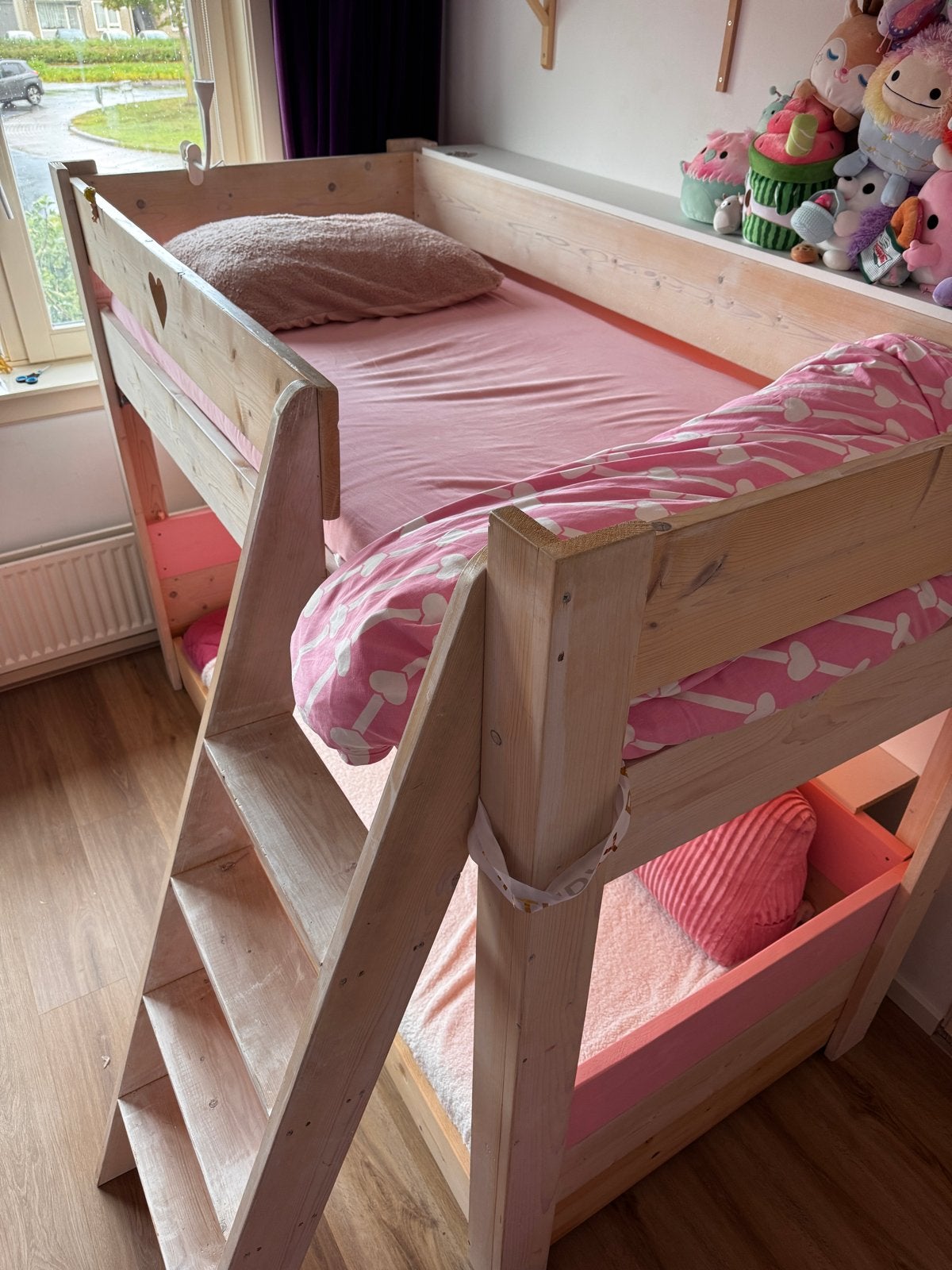 Leuke hoogslaper met loungeplek en sterrenhemel, Ophalen, Hoogslaper, Eenpersoons, 210 cm
