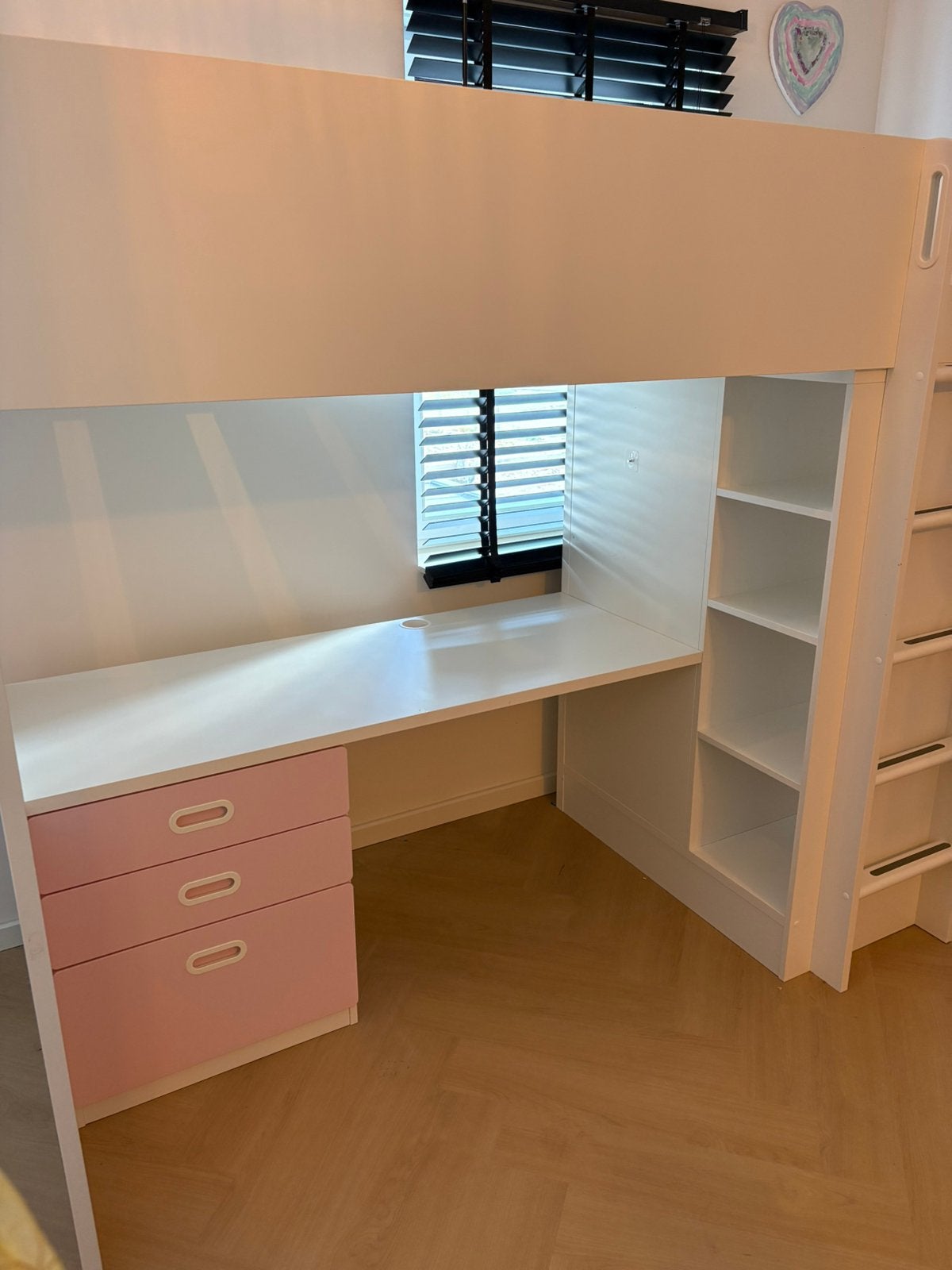 Ikea SMÅSTAD hoogslaper wit/roze, Ophalen, Zo goed als nieuw, Hoogslaper