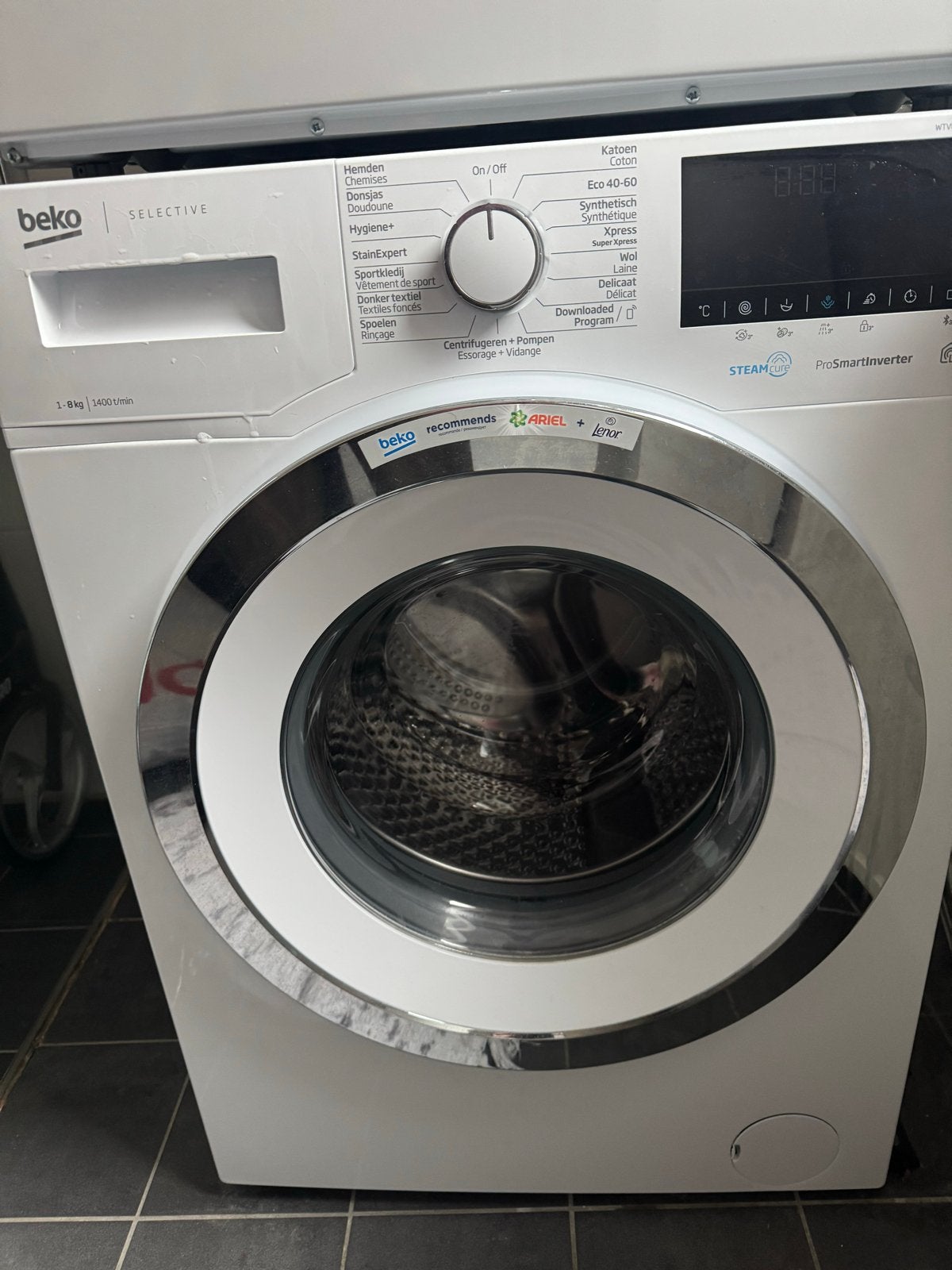 Beko Wasmachine 8kg - Efficiënt en Betrouwbaar, Witgoed en Apparatuur, Ophalen, 1200 tot 1600 toeren, Gebruikt, 8 tot 10 kg
