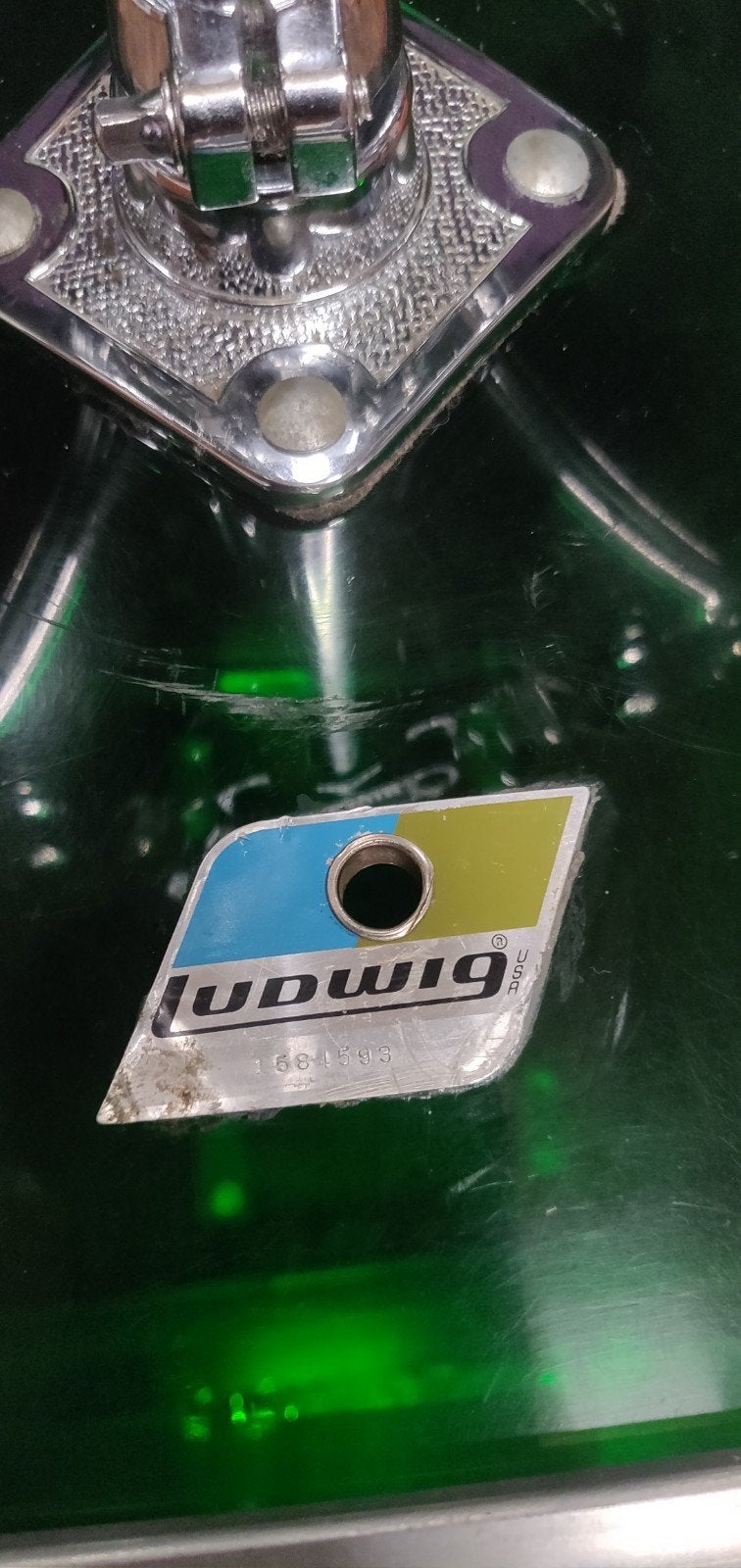 Foto 7 van Vintage Ludwig Green Vistalite 1976