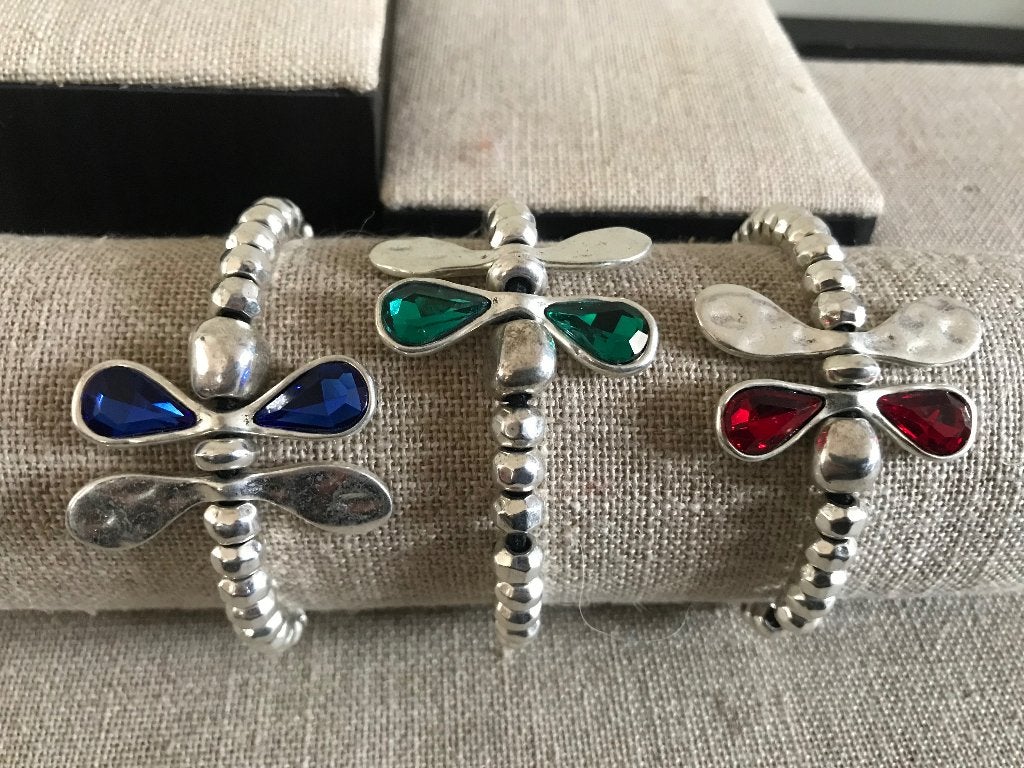 Zamak (19) (37,50 = 14,50) vlinder / libelle armband, Met kristal, Overige materialen, Nieuw, Ophalen of Verzenden