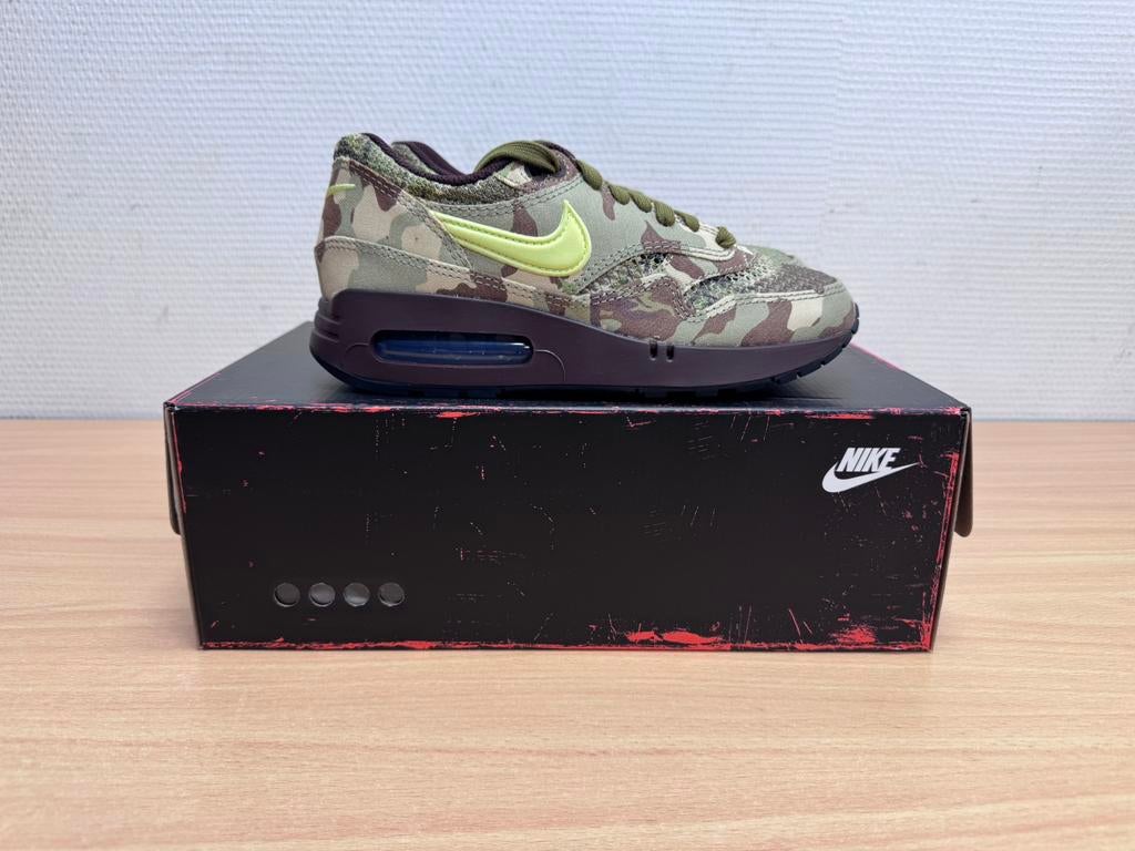 Nike Air Max 1 Camo Light Lemon Twist 36.5 36,5, Overige kleuren, Nieuw, Ophalen of Verzenden, Sneakers of Gympen