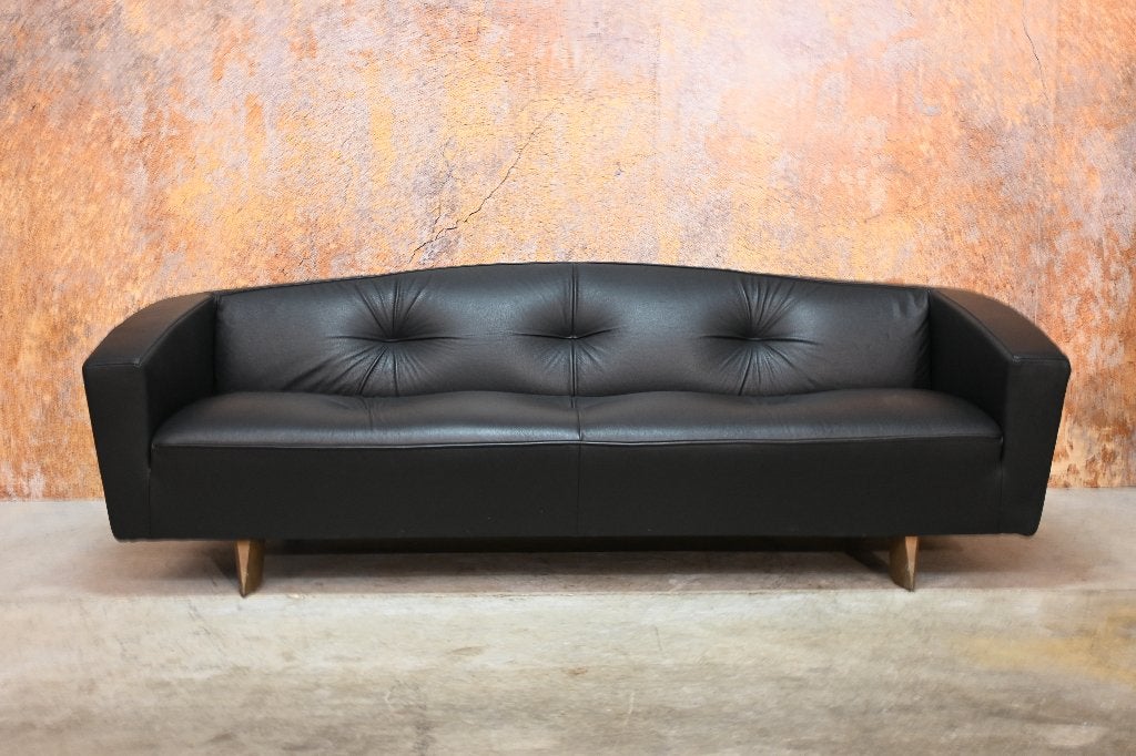 ZGANieuw! unieke zwarte leren Montis Riva design bank