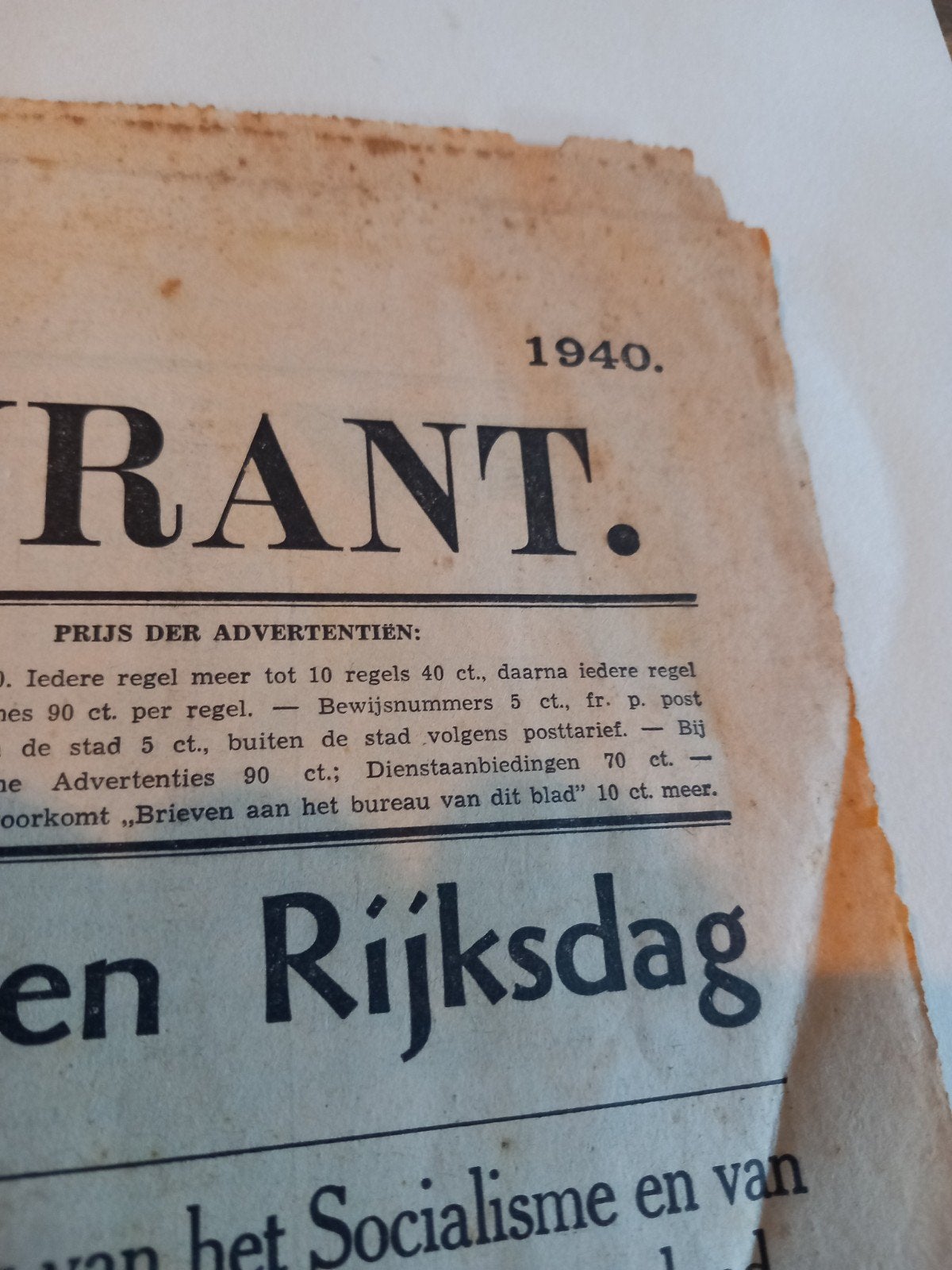 Haagsche courant juli 1940, ., Ophalen of Verzenden, ., Nederland