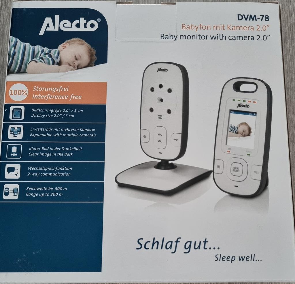 NIEUWE BABYPHONE ALECTO DVM 78 met camera 2.0, Kinderen en Baby's, Babyfoons, Ophalen, Zo goed als nieuw, 250 meter of meer, Camera