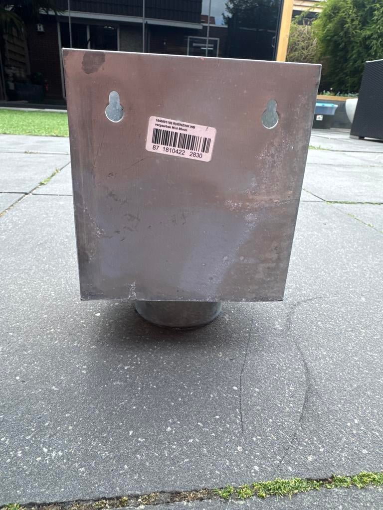 Vergaarbak mini 80mm van Zink merk rheinzink, Doe-het-zelf en Verbouw, Buizen en Afvoer, Nieuw, Dakgoot, Zink, Minder dan 2 meter