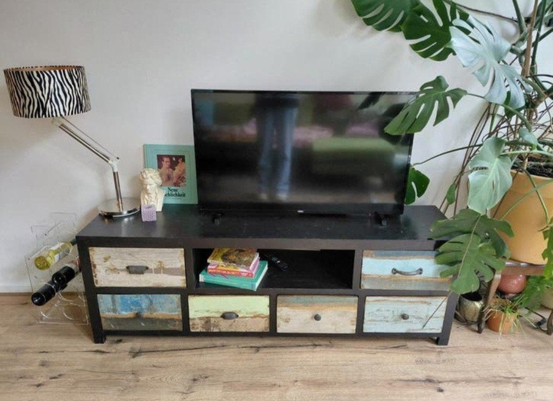 Tv meubel handgemaakt, Huis en Inrichting, Kasten | Televisiemeubels, Ophalen, Gebruikt, 150 tot 200 cm, Minder dan 100 cm